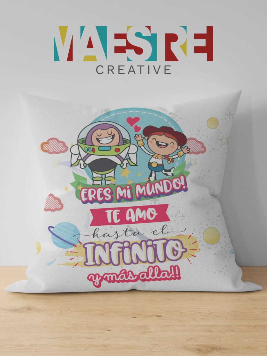 Cojín "Hasta el infinito"