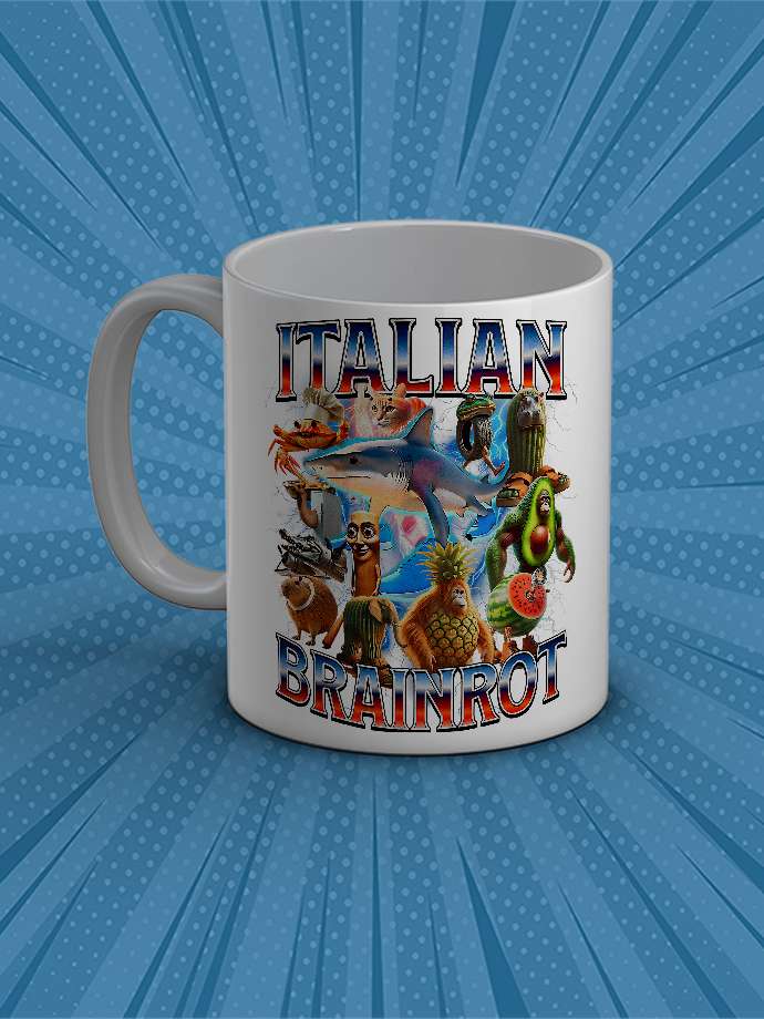 Taza Italian Brainrot personalizada con nombre